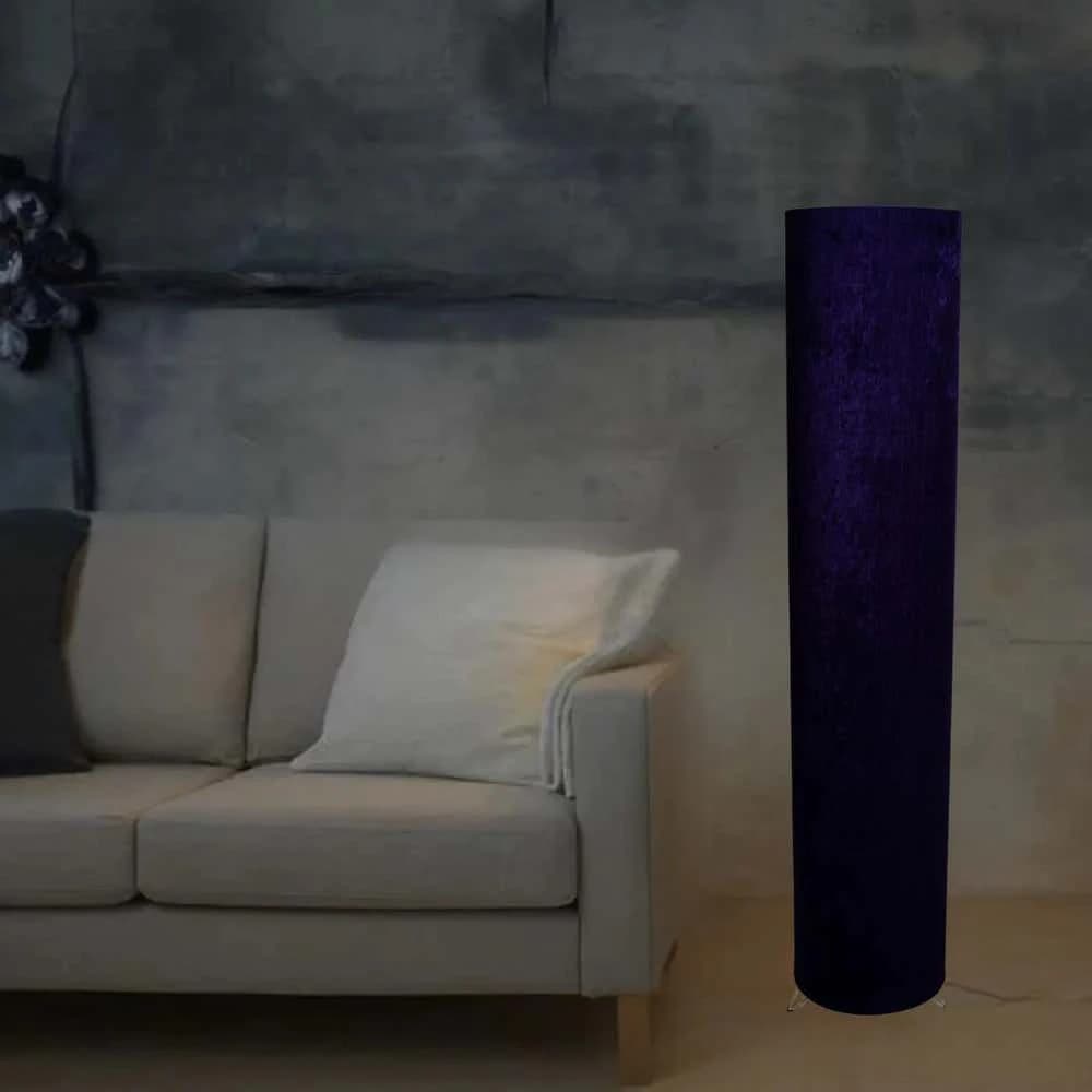 TBS Fabric Modern Floor Lamp, 120 ×20 cm - Navy Blue