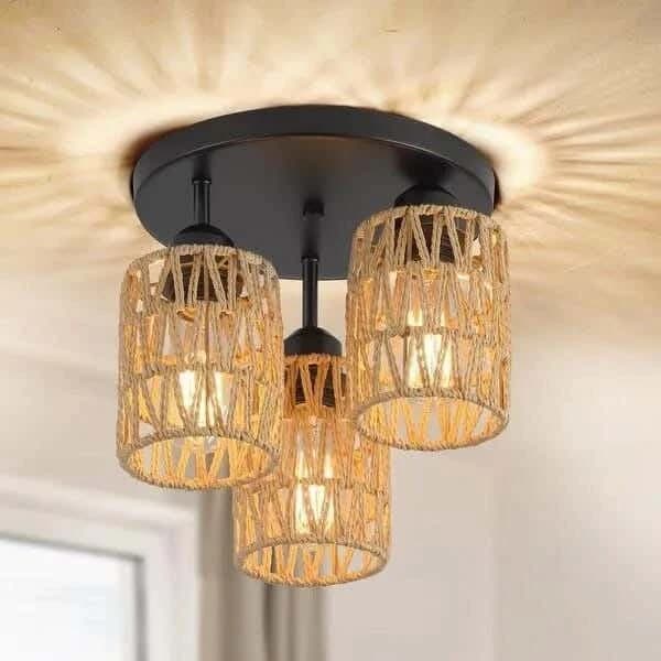 Bohemian ceiling chandelier, 25x30 cm - Beige