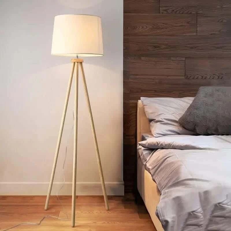 مصباح أرضية مودرن قماش 160×40 سم – بيج