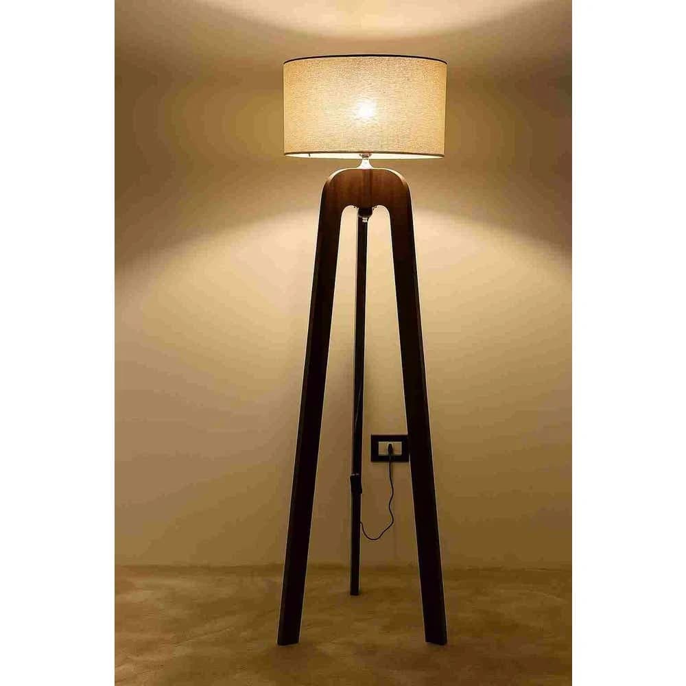 TBS Fabric Modern Floor Lamp, 160 ×40 cm - Beige