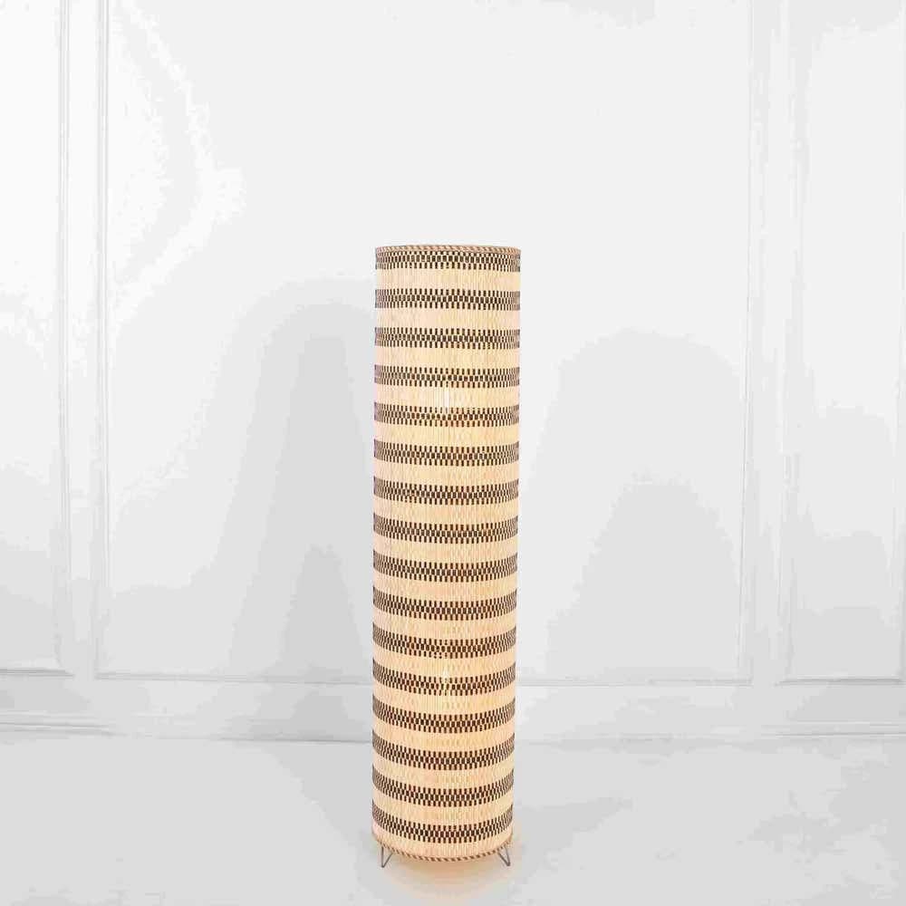 TBS Rattan Boho Floor Lamp, 120 ×25 cm - Beige