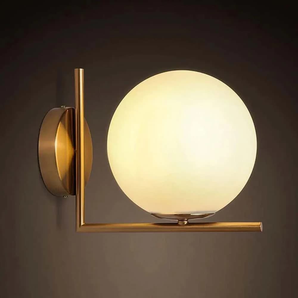 Wall sconce, metal, 15x20 cm - gold