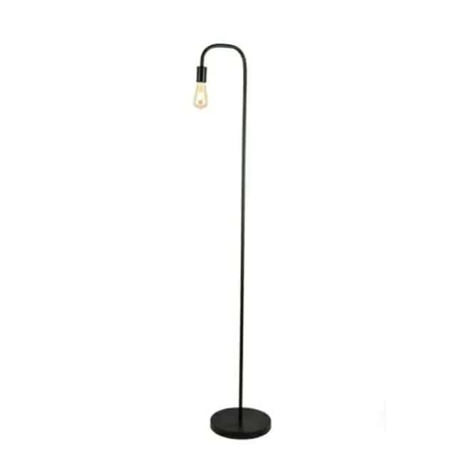 TBS Metal Floor Lamp Modern Globe, 160 ×15 cm - Black
