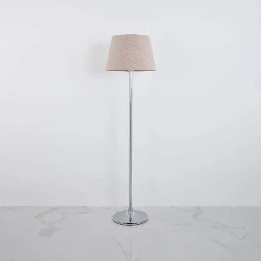 TBS Fabric Modern Floor Lamp, 160 ×40 cm - Beige