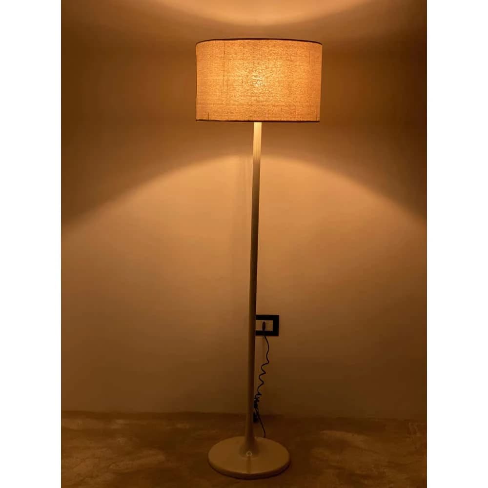 TBS Fabric Modern Floor Lamp, 160 ×40 cm - Off White