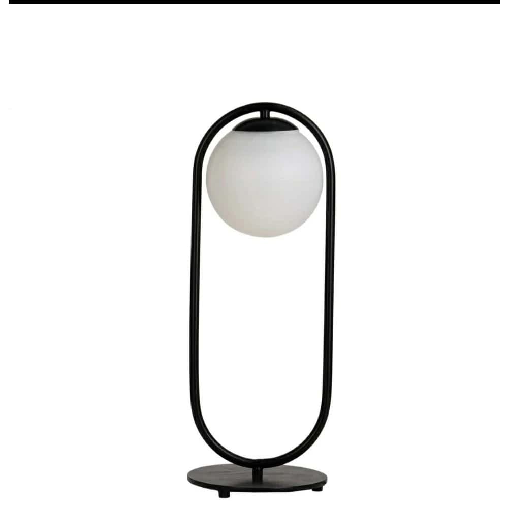 TBS Metal Modern Globe Table Lamp, 45 ×15 cm - Black