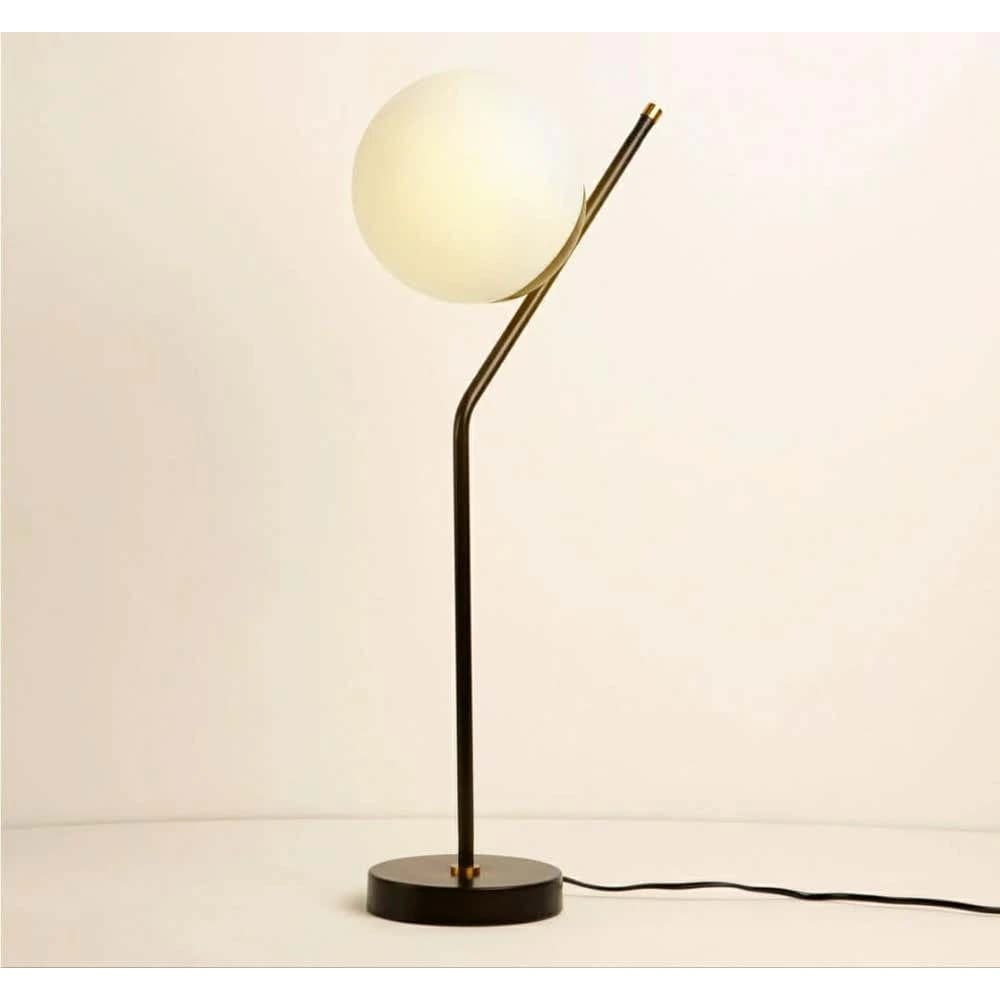 TBS Metal Modern Globe Table Lamp, 45 ×15 cm - Black