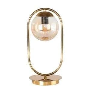 TBS Metal Modern Globe Table Lamp, 45 ×15 cm - Gold