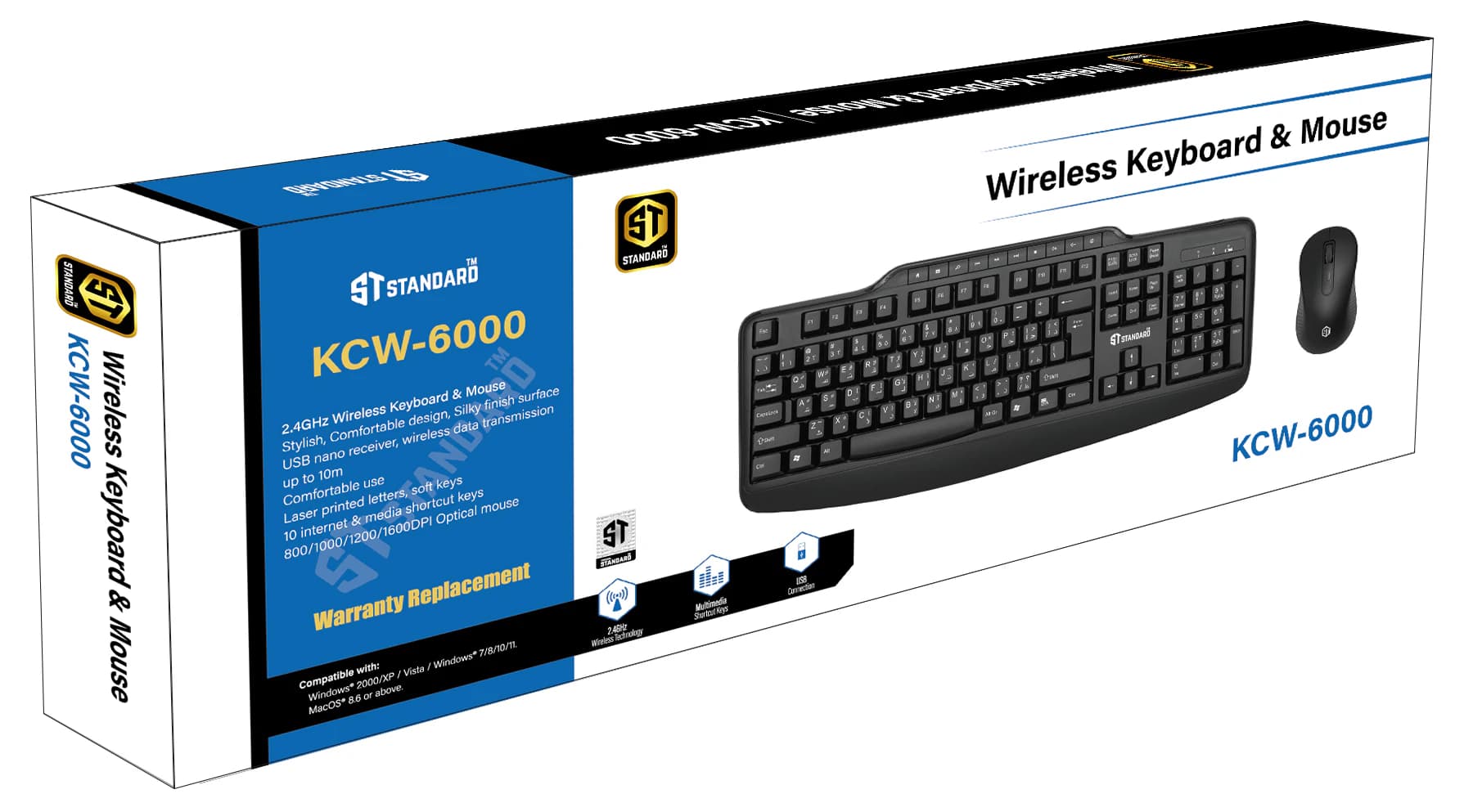 Keyboard and Mouse Combo St KCW6000 Wireless