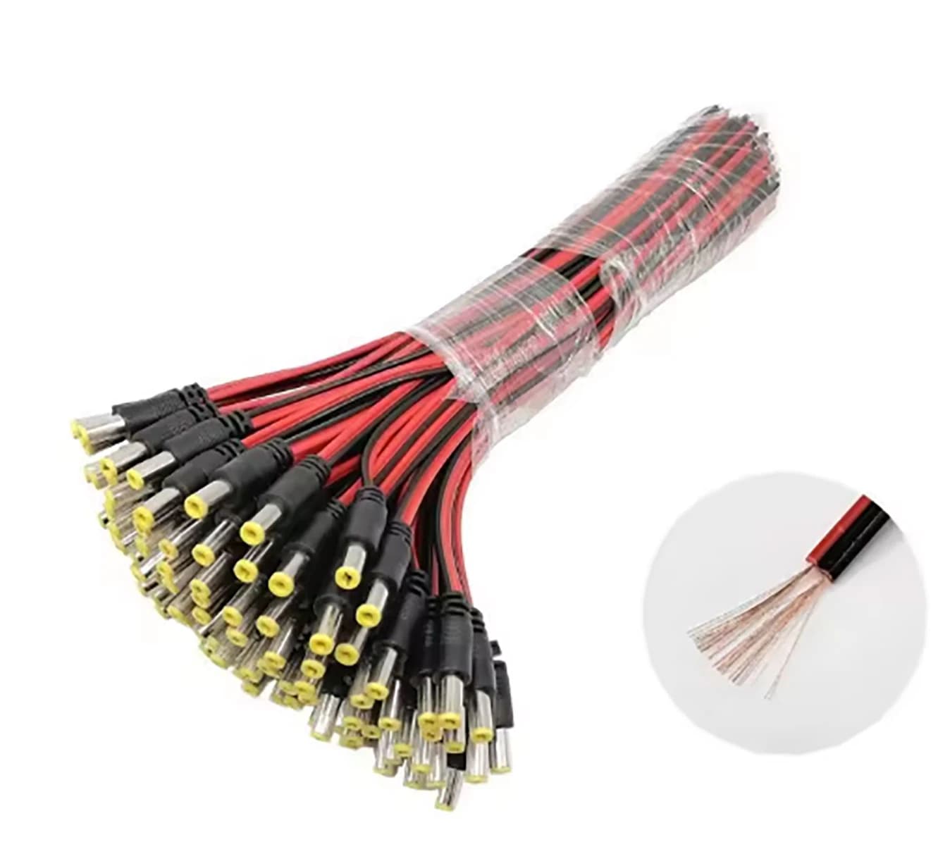 DC Power Cable with Male Barrel Connector For Cameras Lighting