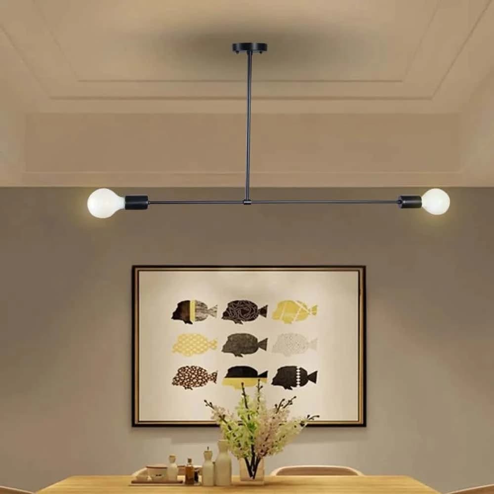 Globi ceiling chandelier, metal, 75x15 cm - black