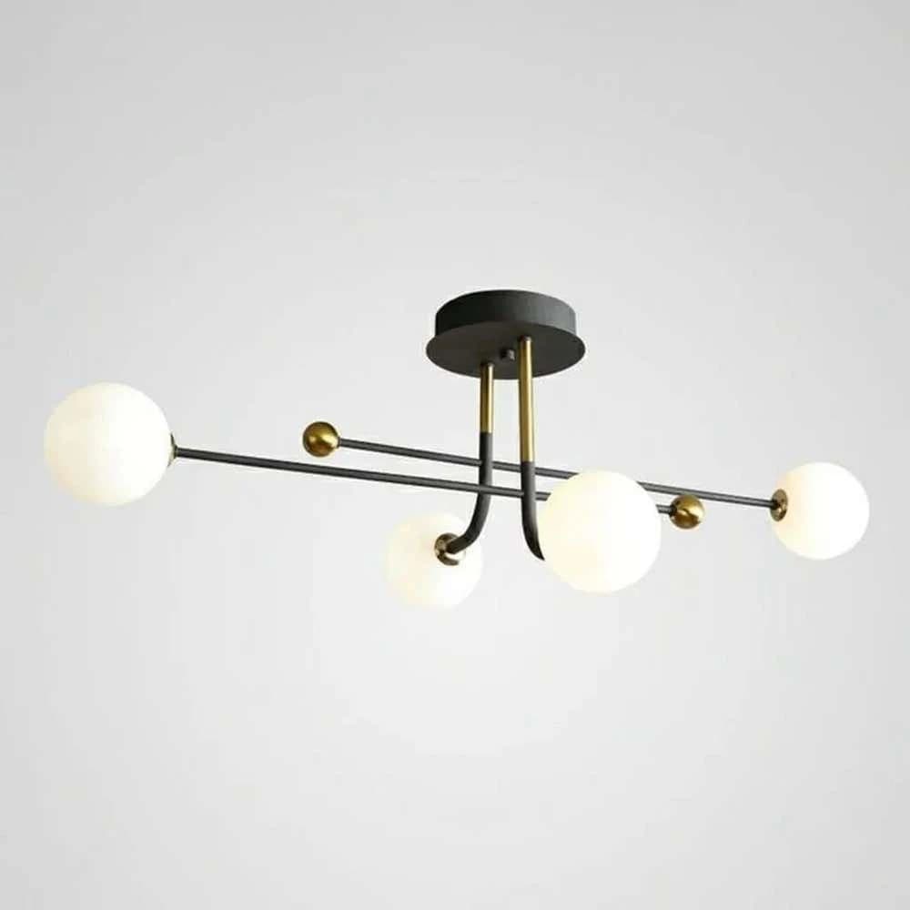 Globi ceiling chandelier, metal, 75x15 cm - black