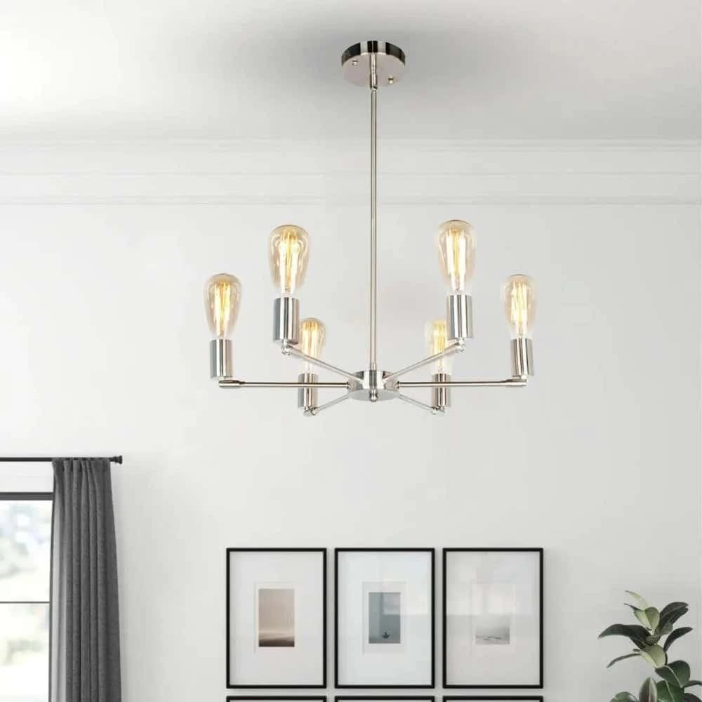 Globi ceiling chandelier, metal, 75x15 cm - silver