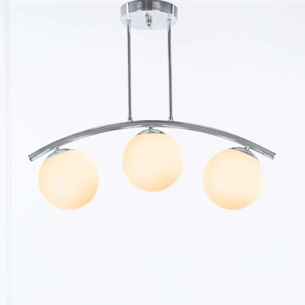 Globi ceiling chandelier, metal, 75x15 cm - silver