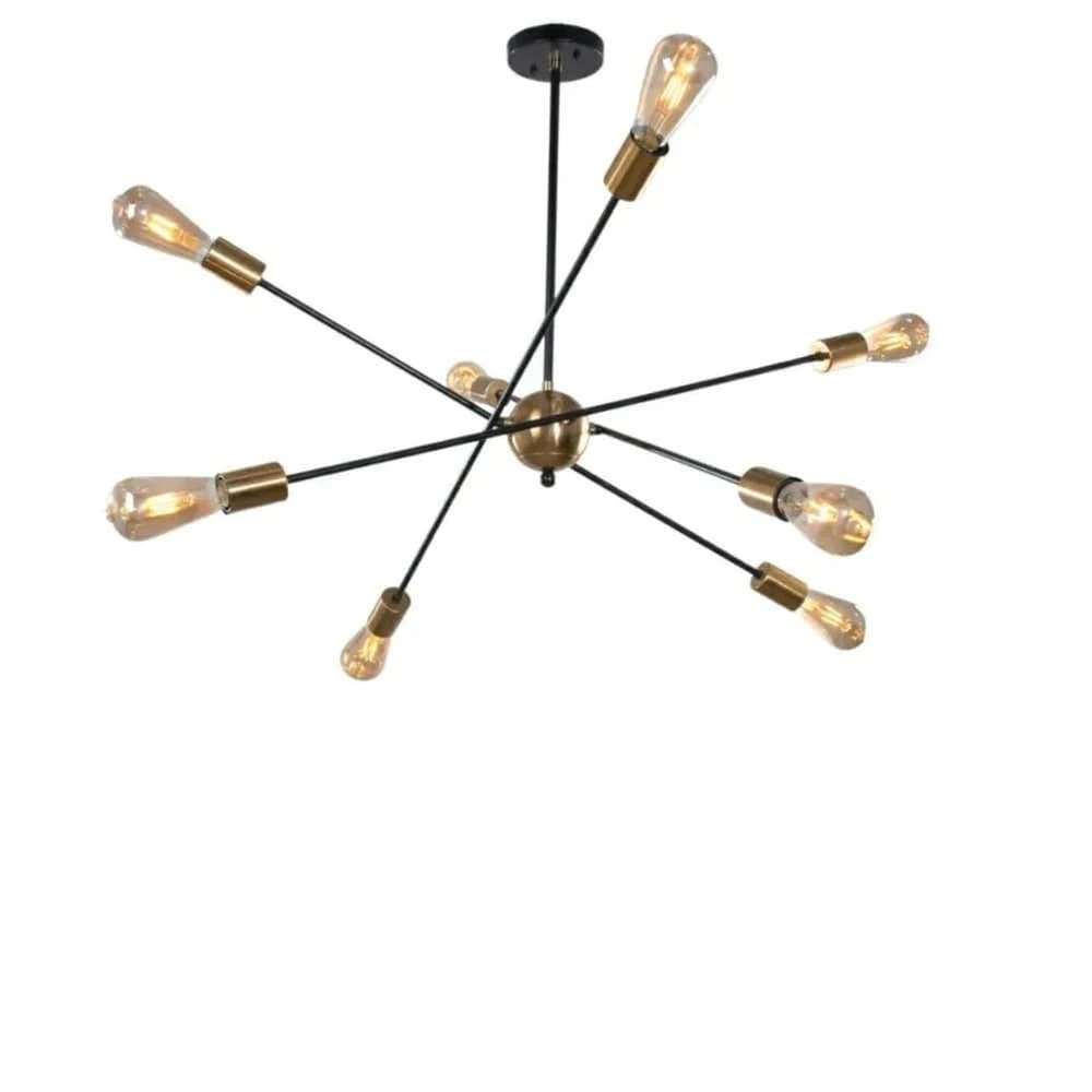 Globi ceiling chandelier, metal, 75x15 cm - black