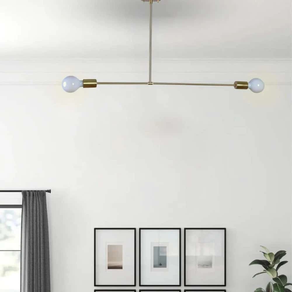 Globi ceiling chandelier, metal, 75x15 cm - gold