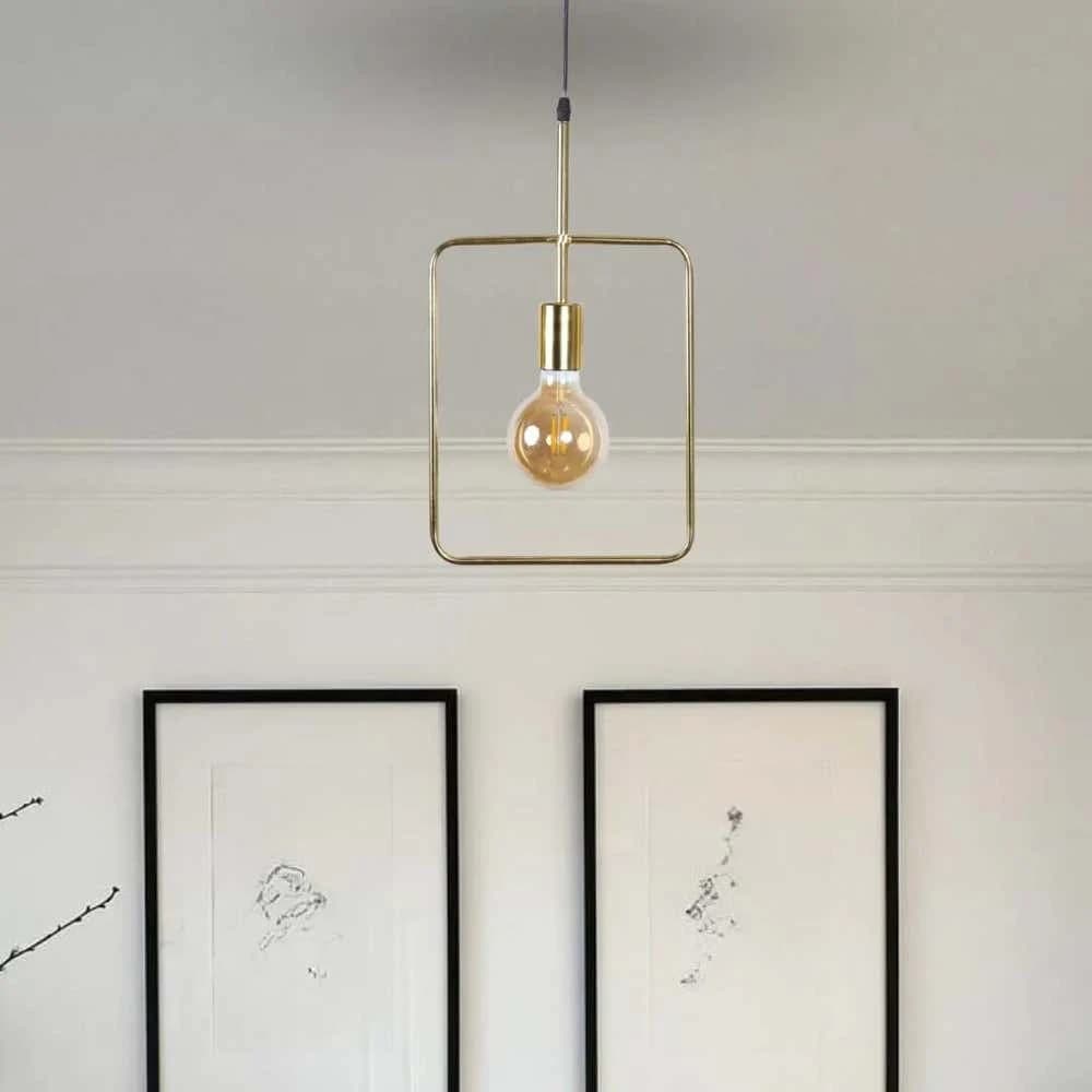 Globi ceiling chandelier, metal, 75x15 cm - gold