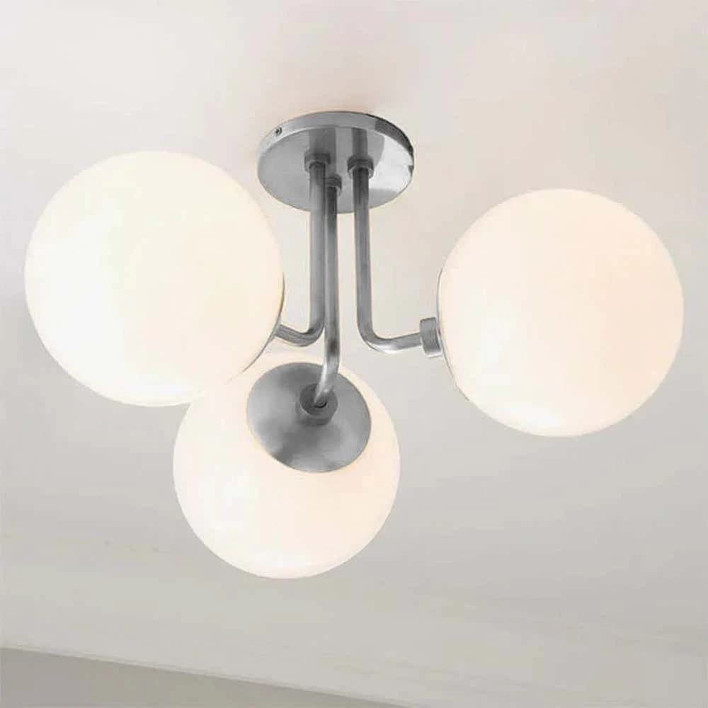 Globi ceiling chandelier, metal, 75x15 cm - silver