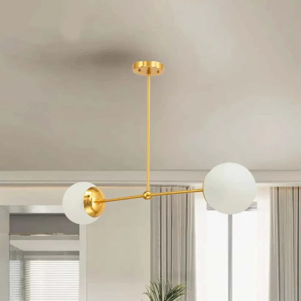 Globi ceiling chandelier, metal, 75x15 cm - gold