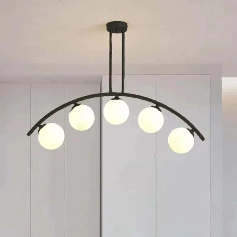 Globi ceiling chandelier, metal, 75x15 cm - black