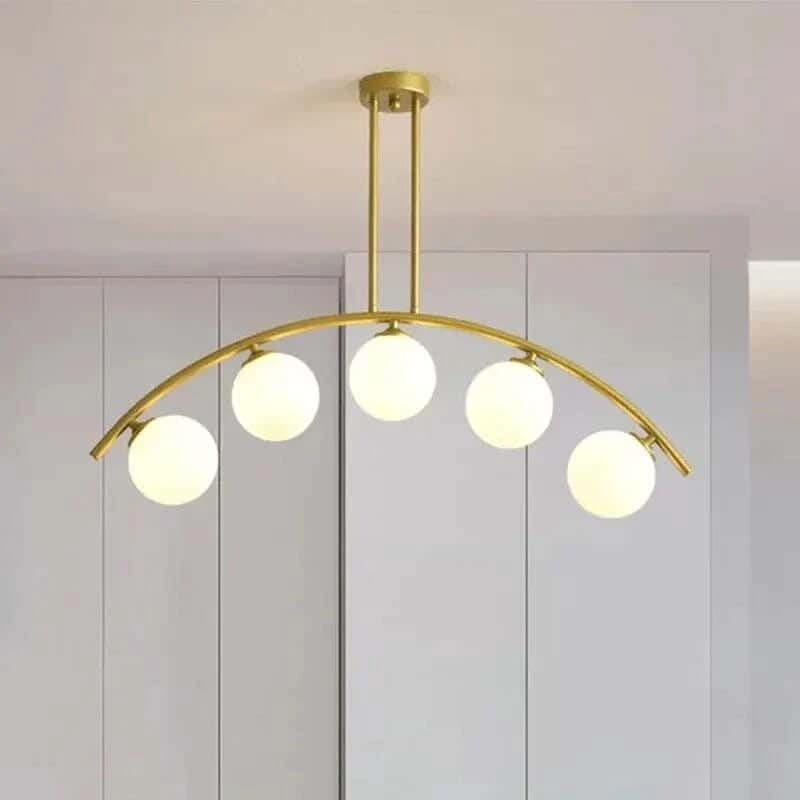 Globi ceiling chandelier, metal, 75x15 cm - gold