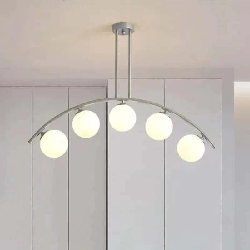Globi ceiling chandelier, metal, 75x15 cm - silver