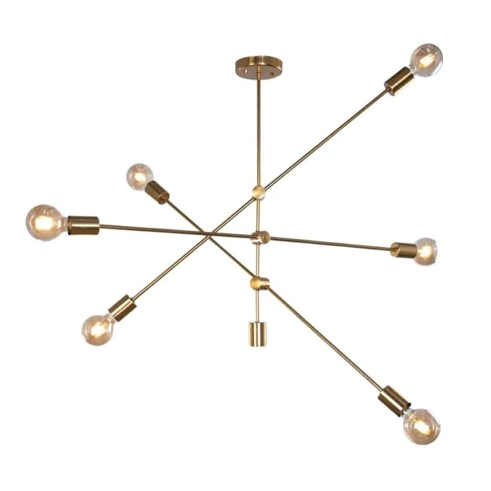 Globi ceiling chandelier, metal, 75x50 cm - gold