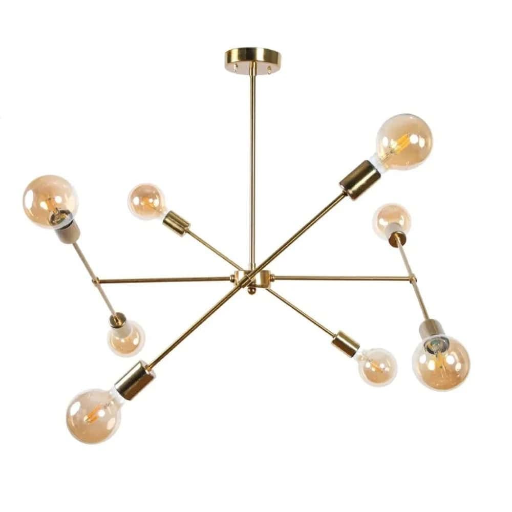 Globi ceiling chandelier, metal, 75x50 cm - gold