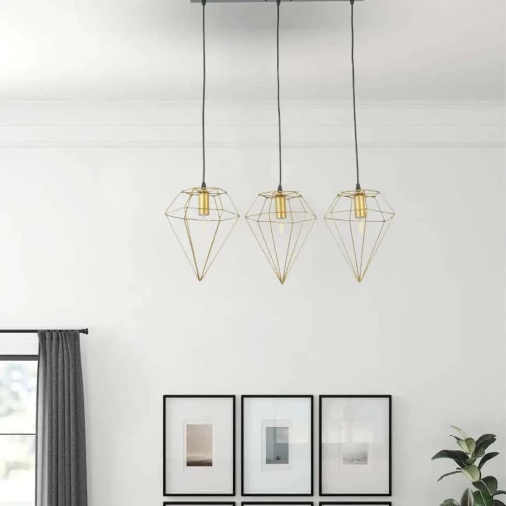 Globi ceiling chandelier, metal, 75x20 cm - Champagne black