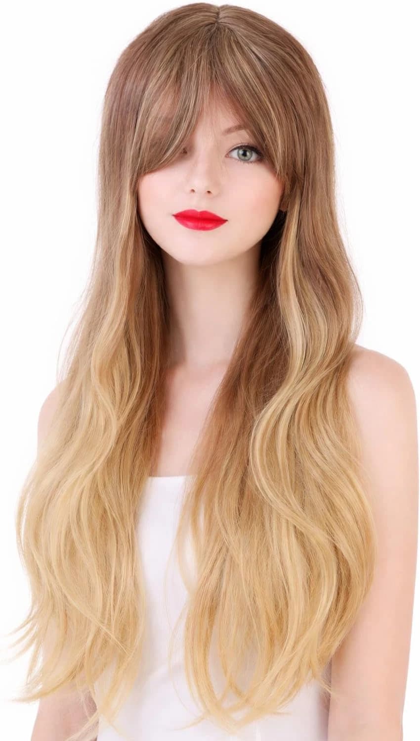 Hair Wig – Natural beauty accompany you every day, ombre brown to blonde.  