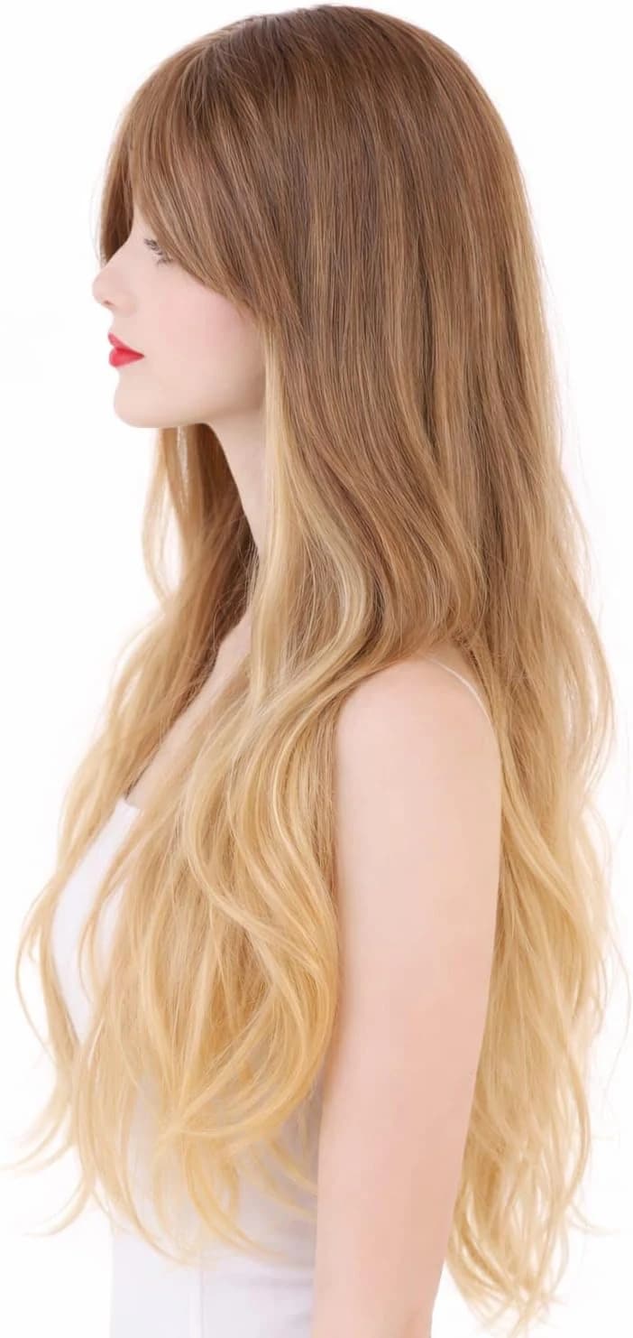 Hair Wig – Natural beauty accompany you every day, ombre brown to blonde.  