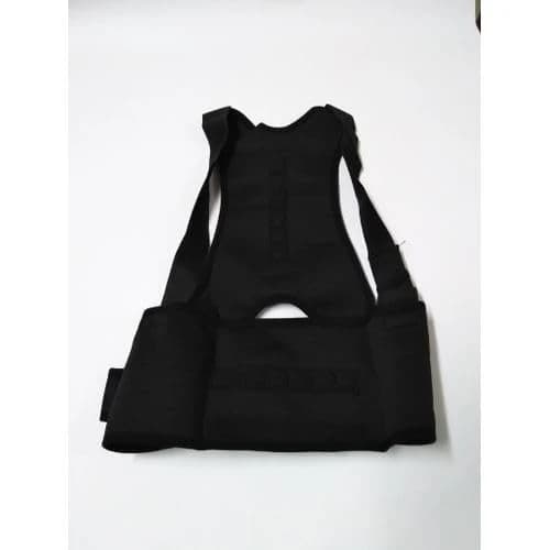 Back and Shoulder Corset, Black, Adjustable, Posture Support, Unisex  
