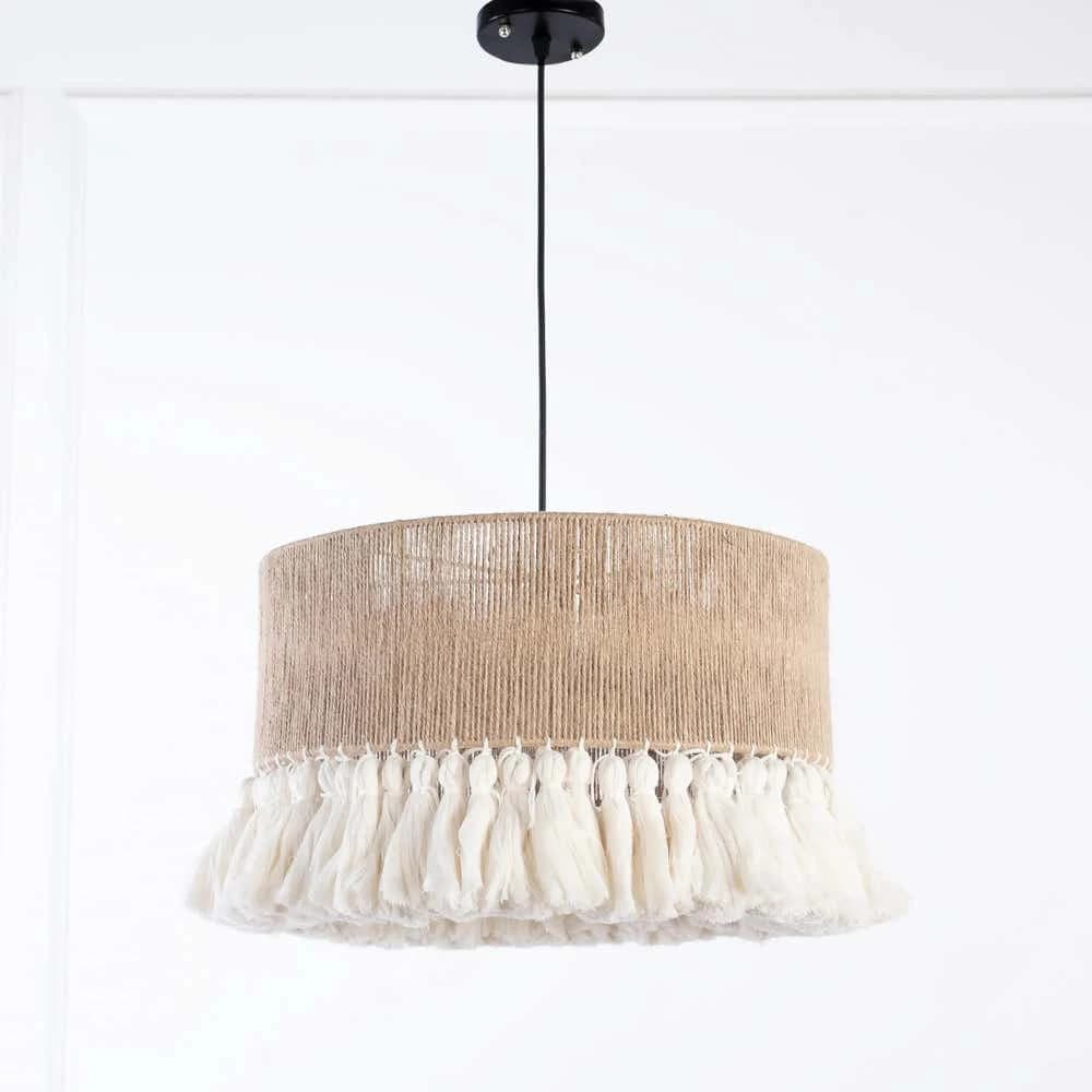 Bohemian ceiling chandelier, 40x20 cm - beige