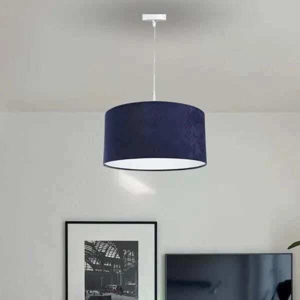 Ceiling chandelier, fabric, 40x75 cm - navy blue