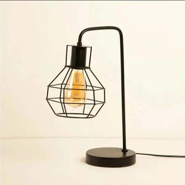 TBS Metal Modern Table Lamp, 40 ×20 cm - Black