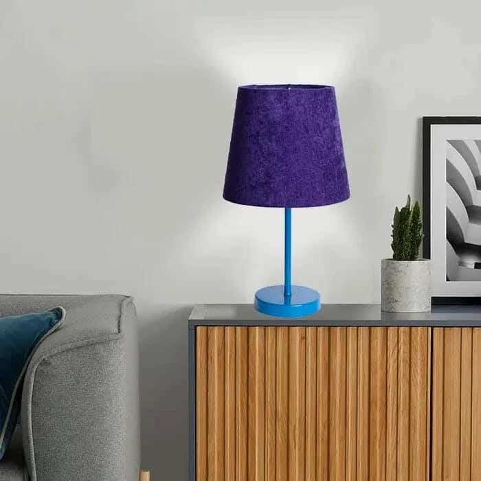 TBS Fabric Modern Table Lamp, 45 ×23 cm - Navy Blue