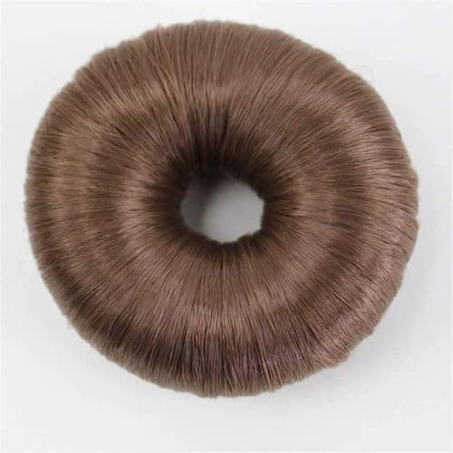 Round Hair Bun Brown Hairstyle Accessory for Bun Styling