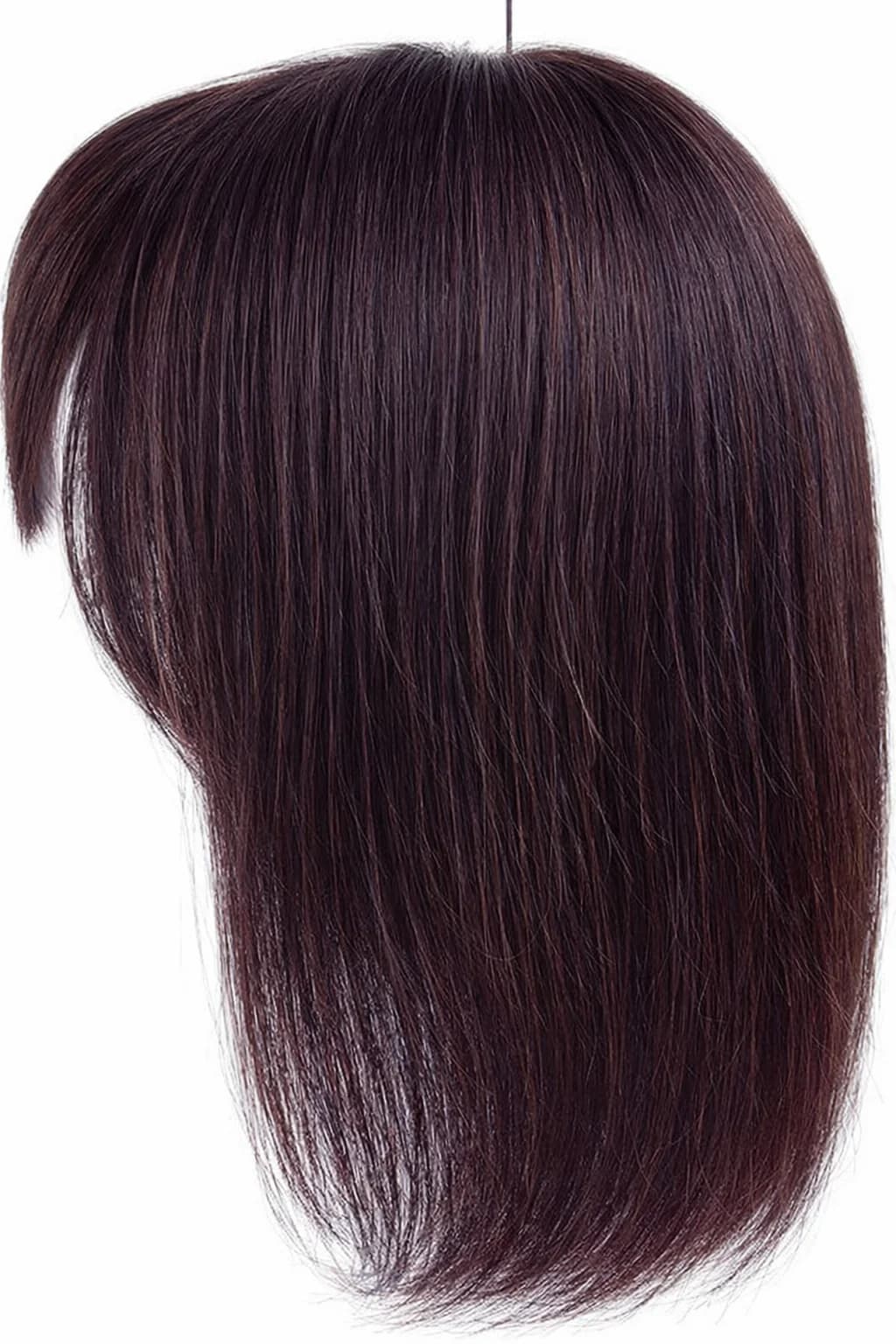 Women's Short Wig with Bangs Brown Natural Synthetic Hair Bob Style