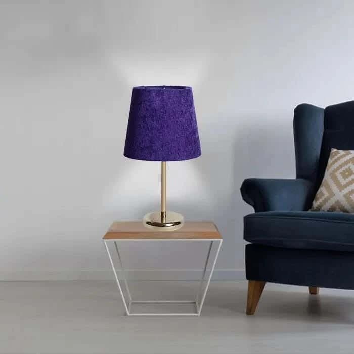 TBS Fabric Modern Table Lamp, 45 ×23 cm - Navy Blue
