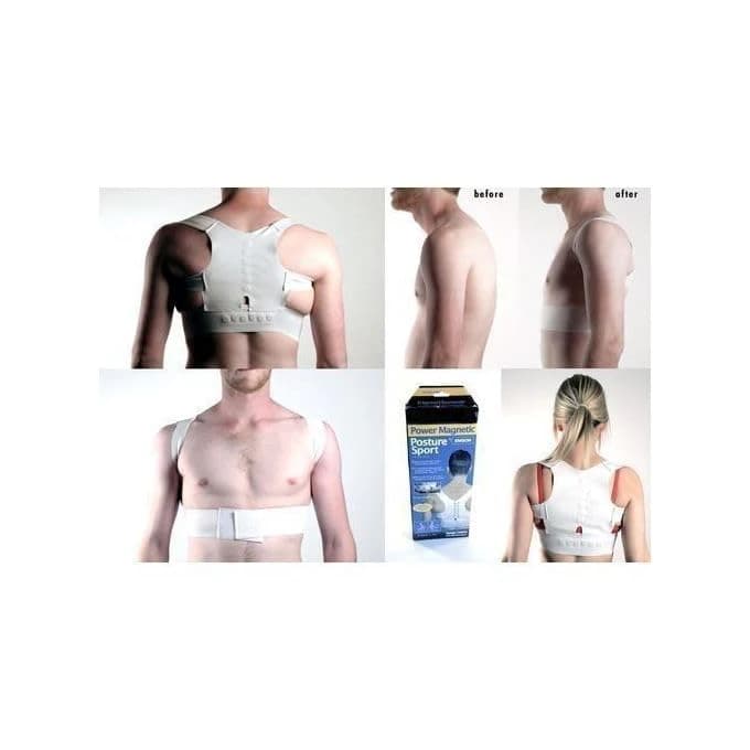 Back and Shoulder Corset White Adjustable Support Posture Corrector 