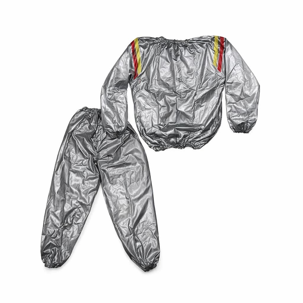 Slimming Sauna Suit, Silver, Heat Resistant, 2 Pieces, Vest and Pants