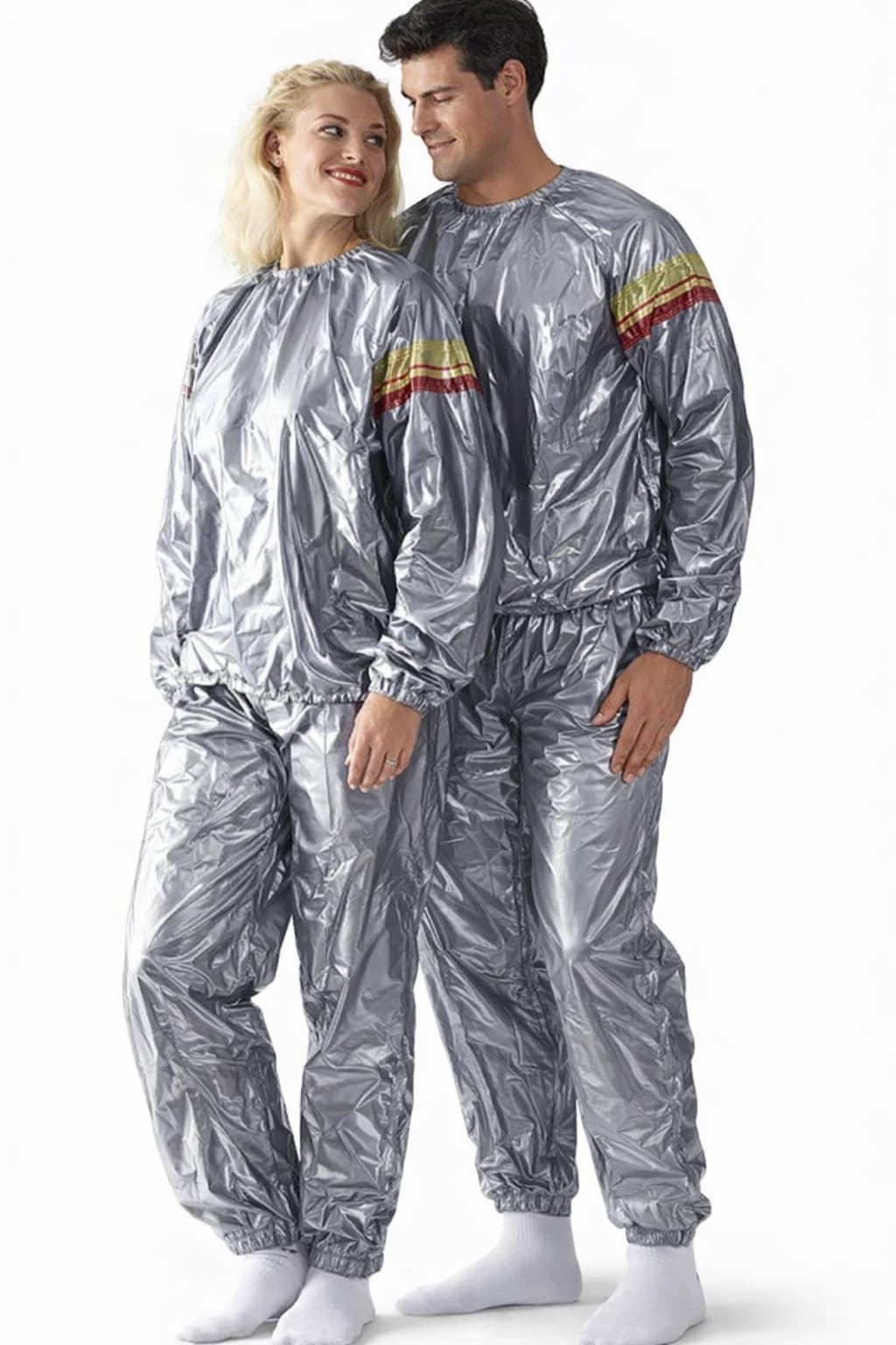 Slimming Sauna Suit, Silver, Heat Resistant, 2 Pieces, Vest and Pants