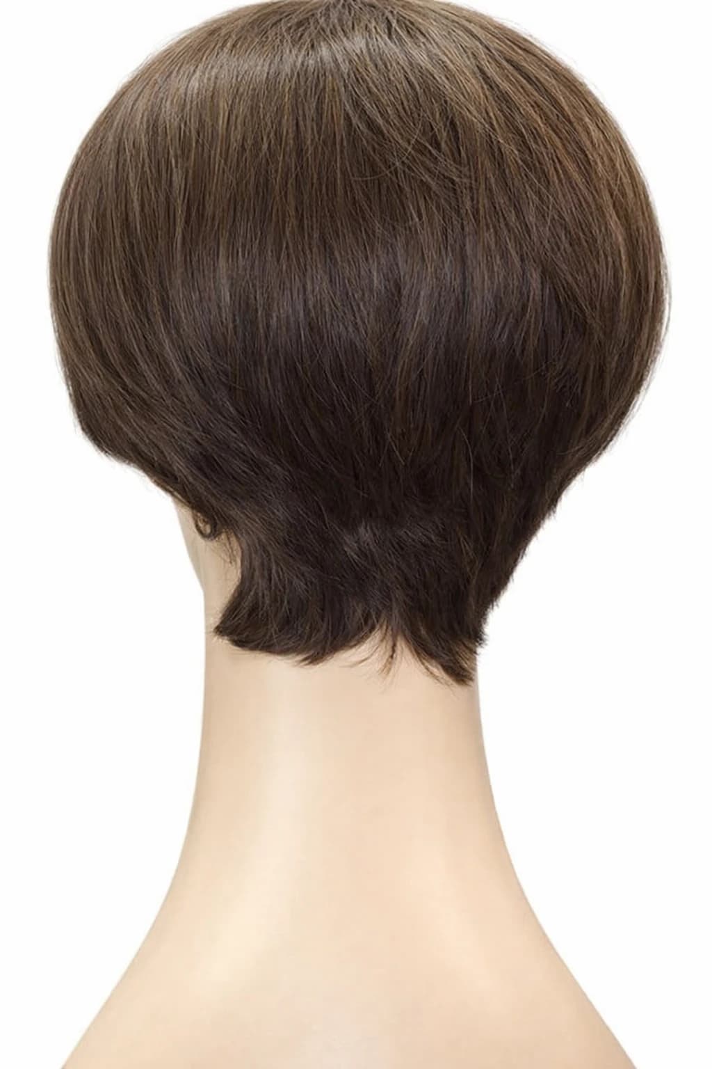 Short Bob Wig Brown Synthetic Hair Fashion Bangs
