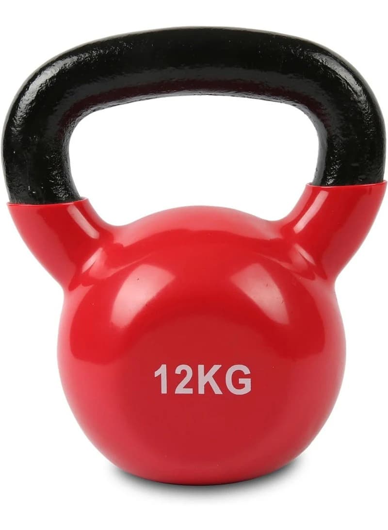 Kettlebell 12Kg Vinyl Weight Strength Training Gym Equipment
