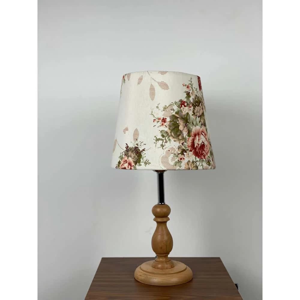 TBS Fabric Modern Table Lamp, 45 ×23 cm - Off White