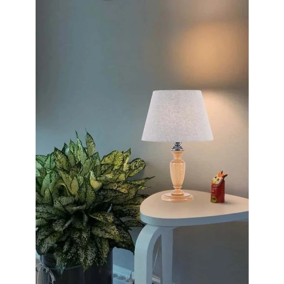 TBS Fabric Modern Table Lamp, 45 ×23 cm - Beige
