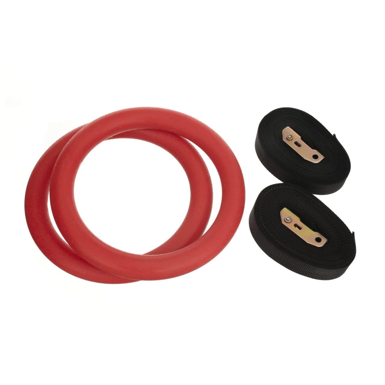 2 x Gymnastic Rings with Straps Gym Rings Crossfit Gymnastics ( Color may vary )