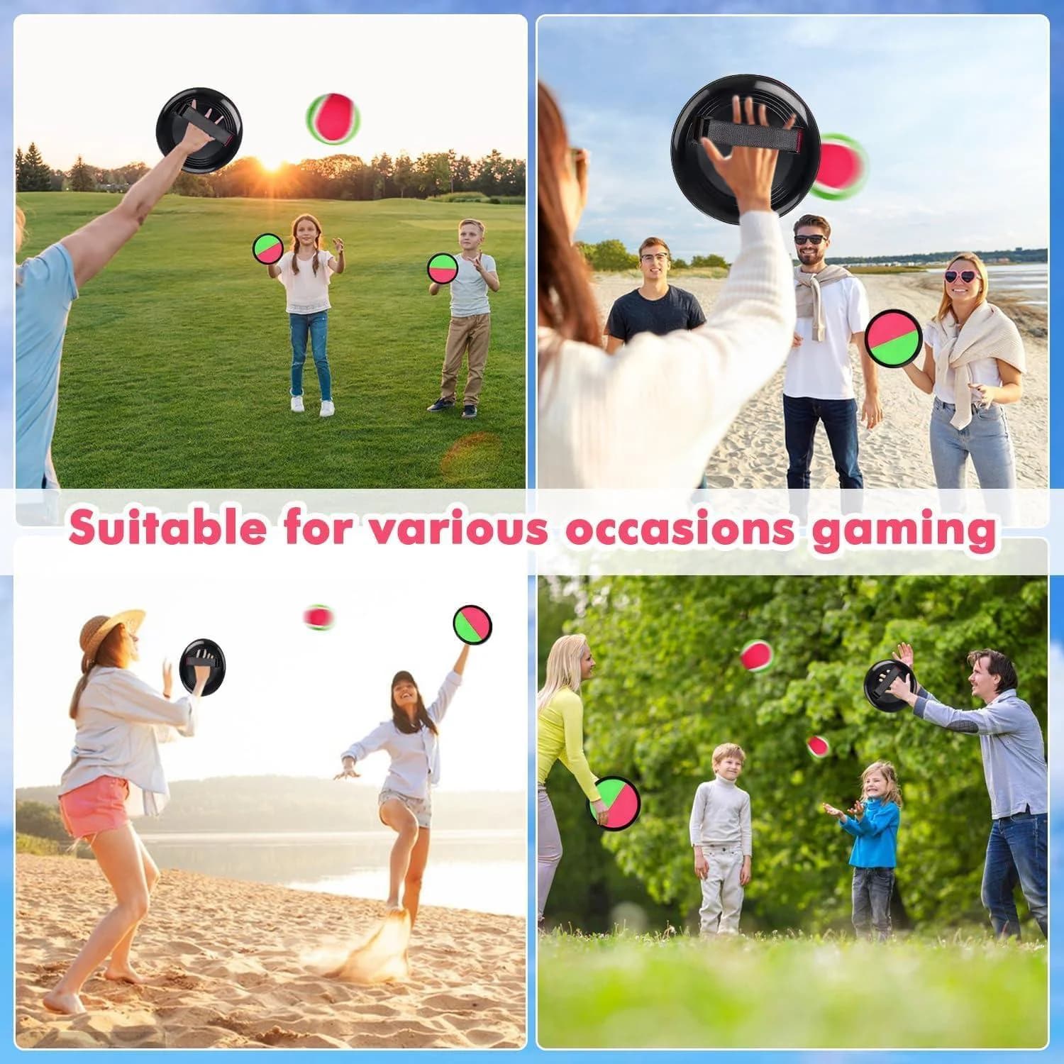 ball Sticky Toss and Catch Ball Game Set for Backyard, Outdoor, and Garden 