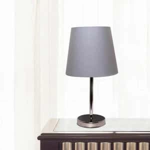 TBS Fabric Modern Table Lamp, 45 ×23 cm - Grey