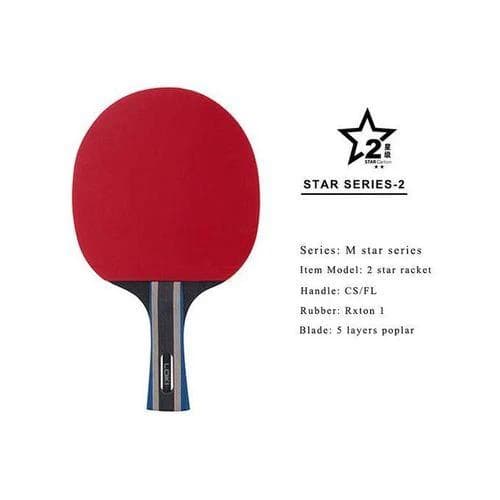  2 Star carbon Table Tennis Racket Long Hand ( Color may vary )